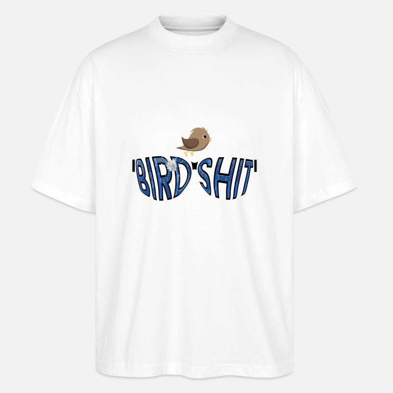BIRDSHIT bird - #BIRDSHIT Sonnenbrille - Stanley/Stella Oversized Unisex Bio T-Shirt Blaster 2.0 - Weiß