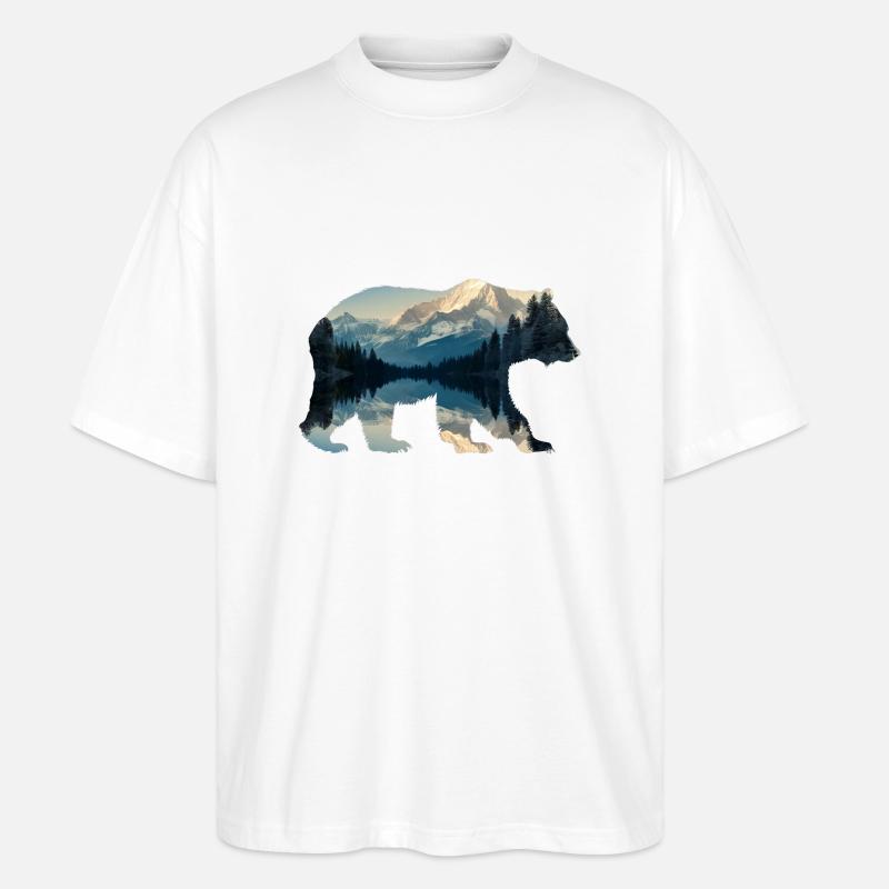 Bärensee - Stanley/Stella Oversized Unisex Bio T-Shirt Blaster 2.0 - Weiß