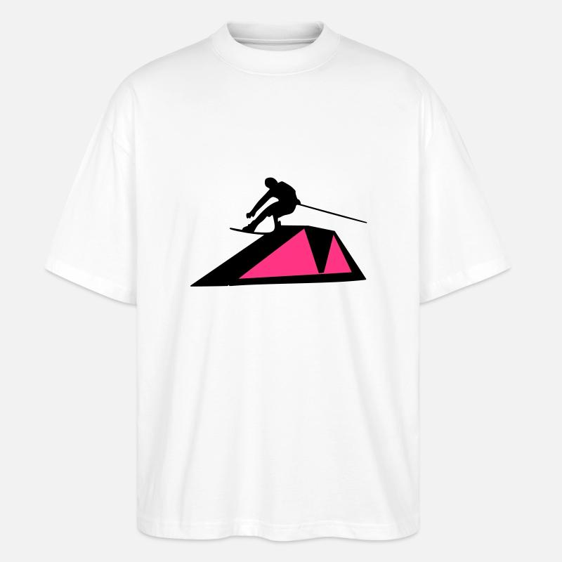 Wakeboarder/Wakeboard - Stanley/Stella Oversized Unisex Bio T-Shirt Blaster 2.0 - Weiß