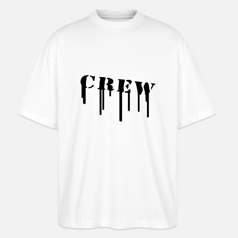 crew_paint - Stanley/Stella Oversized Unisex Bio T-Shirt Blaster 2.0 - Weiß