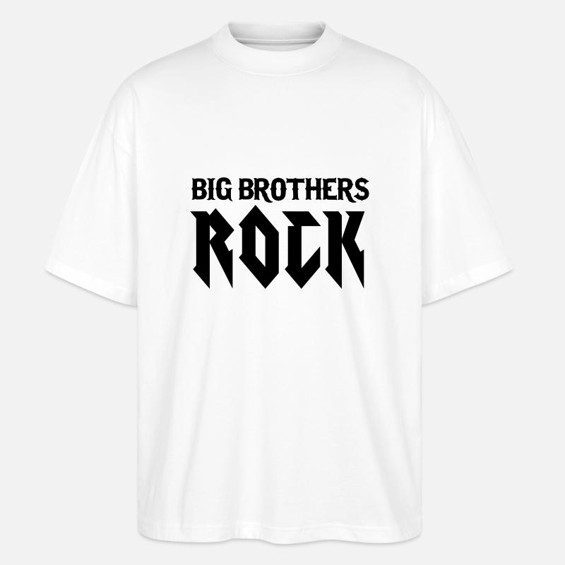 Big Brothers Rock - Stanley/Stella Oversized Unisex Bio T-Shirt Blaster 2.0 - Weiß