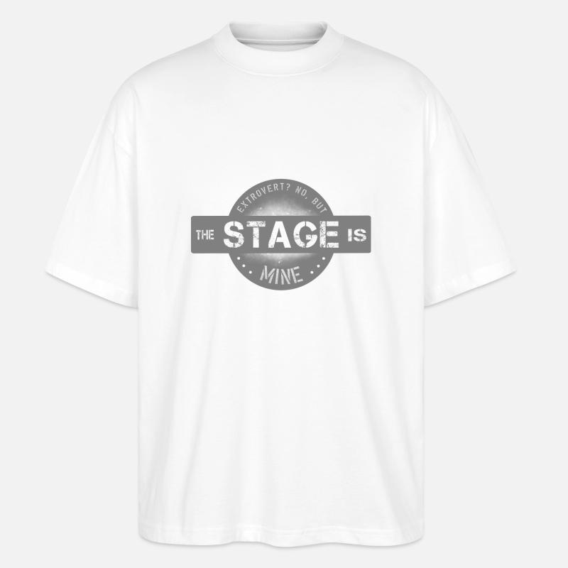 extrovertiert Mittelpunkt - Stanley/Stella Oversized Unisex Bio T-Shirt Blaster 2.0 - Weiß