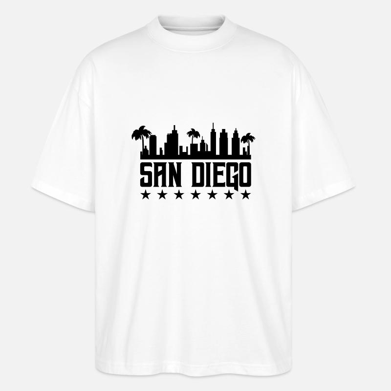 san diego - Stanley/Stella Oversized Unisex Bio T-Shirt Blaster 2.0 - Weiß