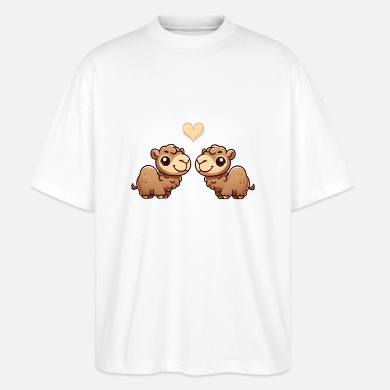 kamel cartoon love - Stanley/Stella Oversized Unisex Bio T-Shirt Blaster 2.0 - Weiß