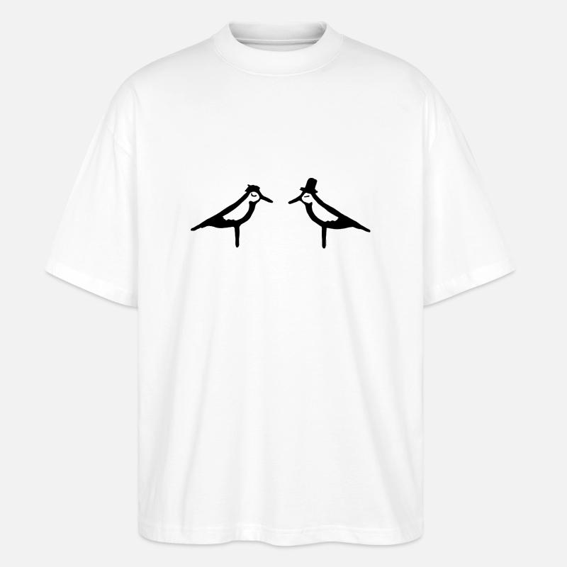 Möwen - Stanley/Stella Oversized Unisex Bio T-Shirt Blaster 2.0 - Weiß