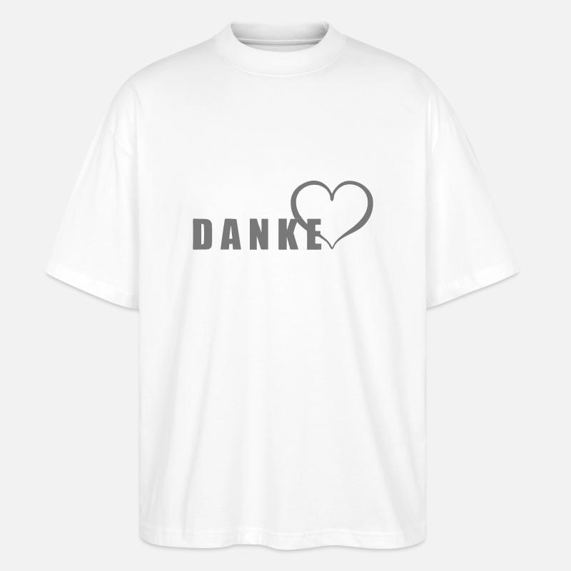 DANKE - TimotheeDesign - Stanley/Stella Oversized Unisex Bio T-Shirt Blaster 2.0 - Weiß