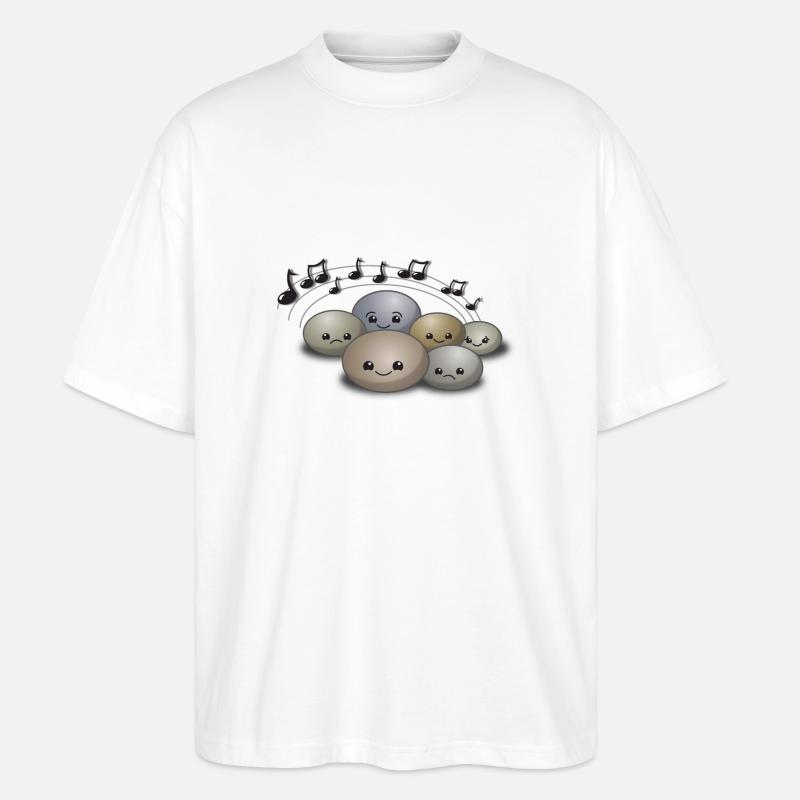 Steine Rock Konzert - Stanley/Stella Oversized Unisex Bio T-Shirt Blaster 2.0 - Weiß