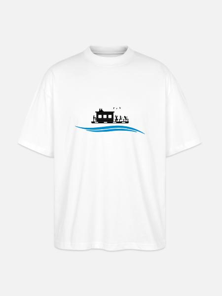 Hausboot Wasser - Stanley/Stella Oversized Unisex Bio T-Shirt Blaster 2.0 - Weiß