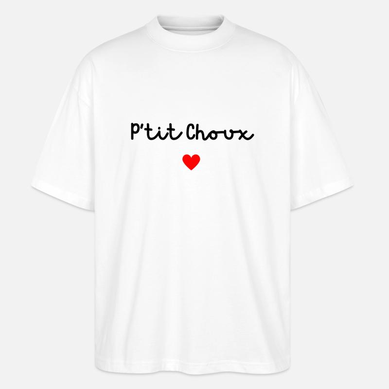 P’tit choux - T-shirt bio Blaster 2.0 coupe oversize Stanley/Stella Unisexe - blanc