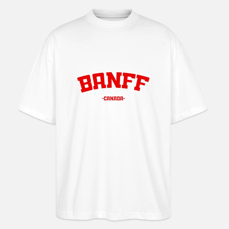 Banff - Canada - Kanada - Stanley/Stella Oversized Unisex Bio T-Shirt Blaster 2.0 - Weiß
