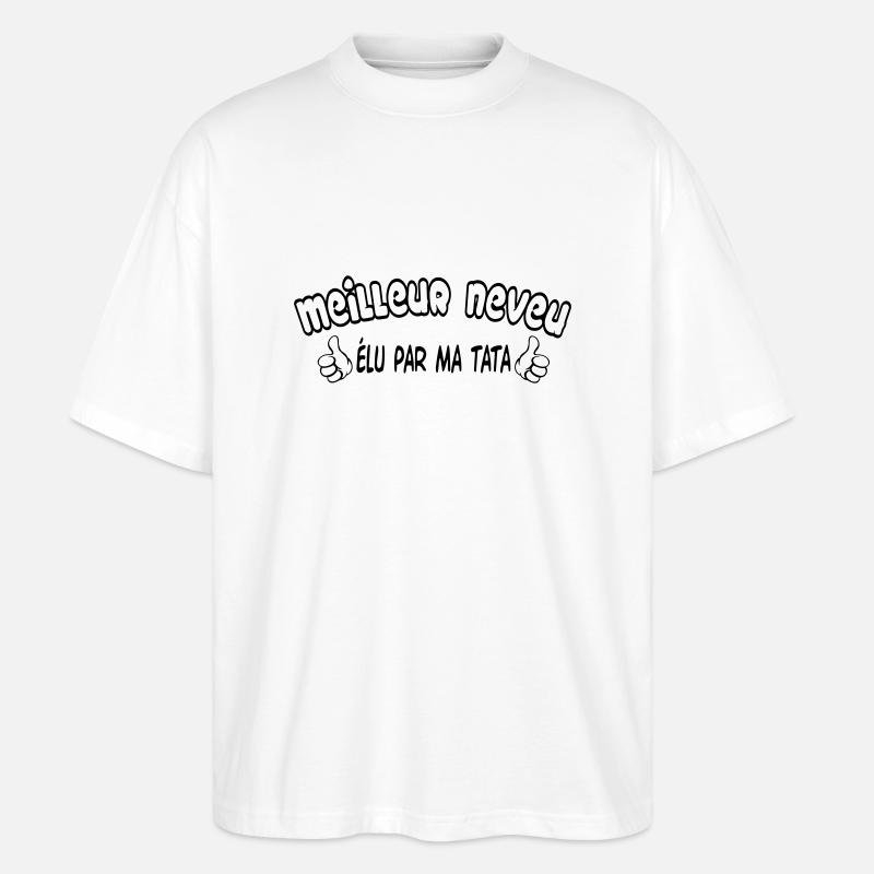 BESTER Neffe - Stanley/Stella Oversized Unisex Bio T-Shirt Blaster 2.0 - Weiß