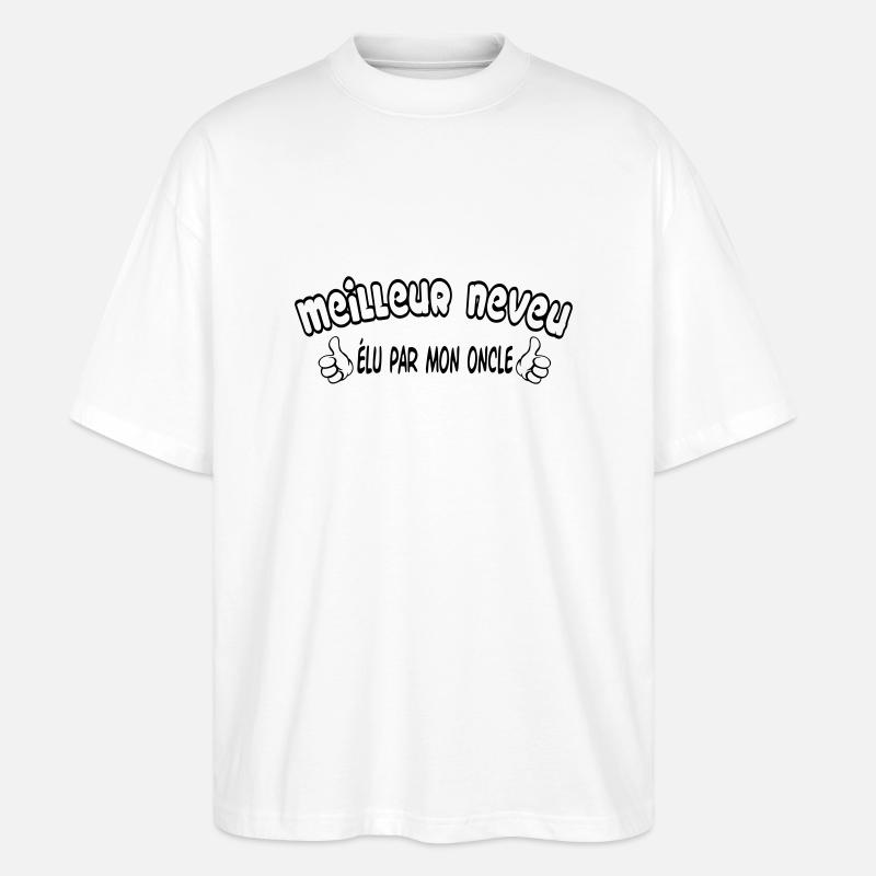 BESTER Neffe - Stanley/Stella Oversized Unisex Bio T-Shirt Blaster 2.0 - Weiß