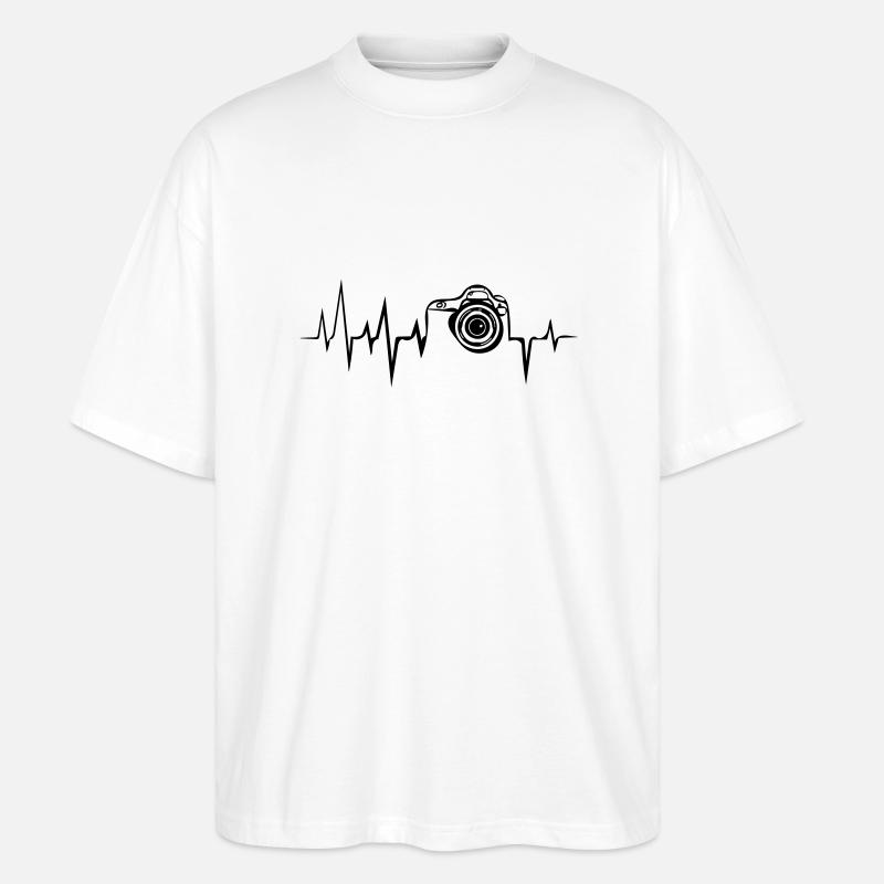 Kameralebensdauer - Stanley/Stella Oversized Unisex Bio T-Shirt Blaster 2.0 - Weiß