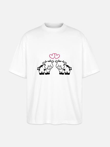 cows in love - Stanley/Stella Oversized Unisex Bio T-Shirt Blaster 2.0 - Weiß