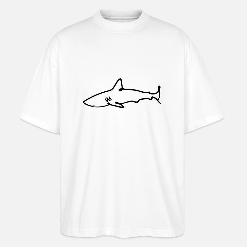 requin - T-shirt bio Blaster 2.0 coupe oversize Stanley/Stella Unisexe - blanc