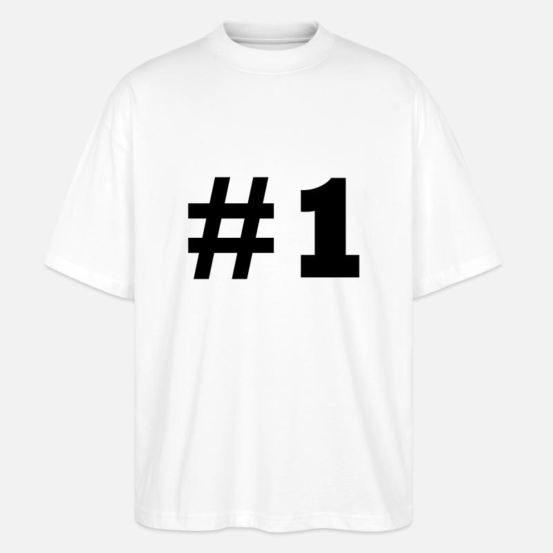 nummer 1 - Stanley/Stella Oversized Unisex Bio T-Shirt Blaster 2.0 - Weiß