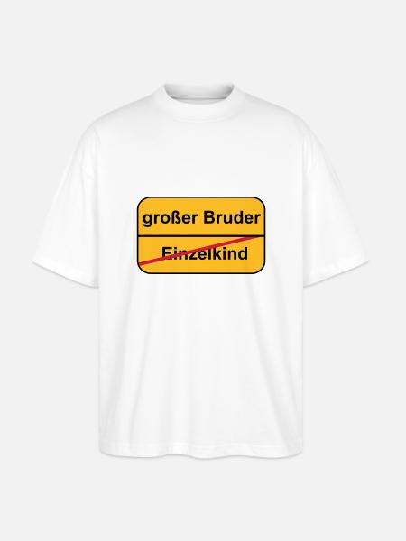 großer Bruder - Stanley/Stella Oversized Unisex Bio T-Shirt Blaster 2.0 - Weiß