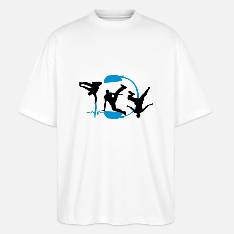 breakdancer - T-shirt bio Blaster 2.0 coupe oversize Stanley/Stella Unisexe - blanc
