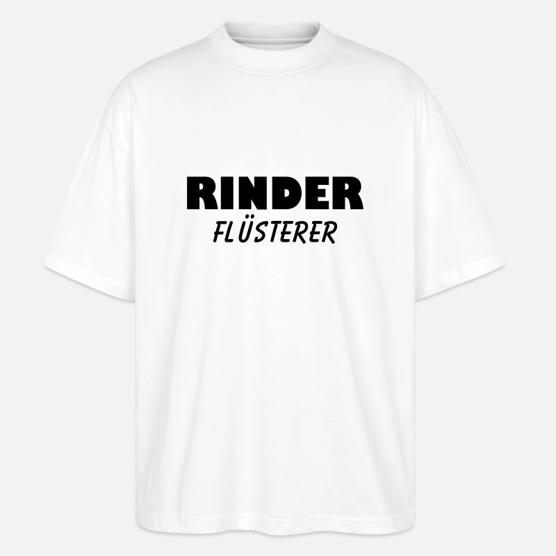 rinder flüsterer - Stanley/Stella Oversized Unisex Bio T-Shirt Blaster 2.0 - Weiß