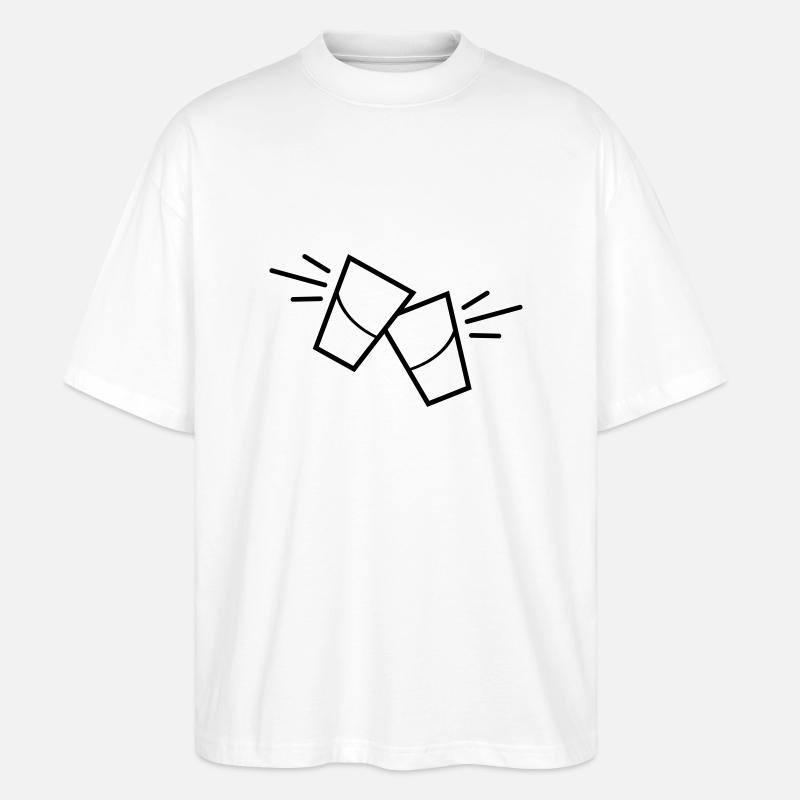 vodka kurze - Stanley/Stella Oversized Unisex Bio T-Shirt Blaster 2.0 - Weiß