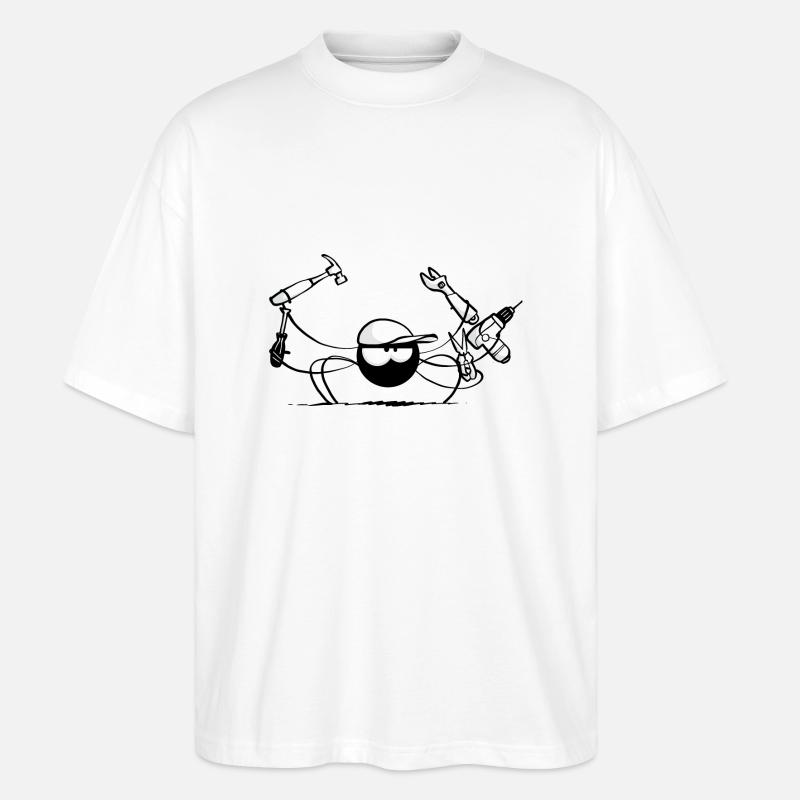 Beth die Spinne - Die DIY - Stanley/Stella Oversized Unisex Bio T-Shirt Blaster 2.0 - Weiß