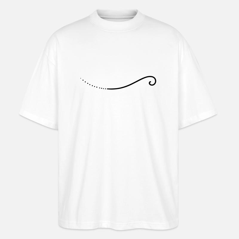 Schnörkel Linie - Stanley/Stella Oversized Unisex Bio T-Shirt Blaster 2.0 - Weiß