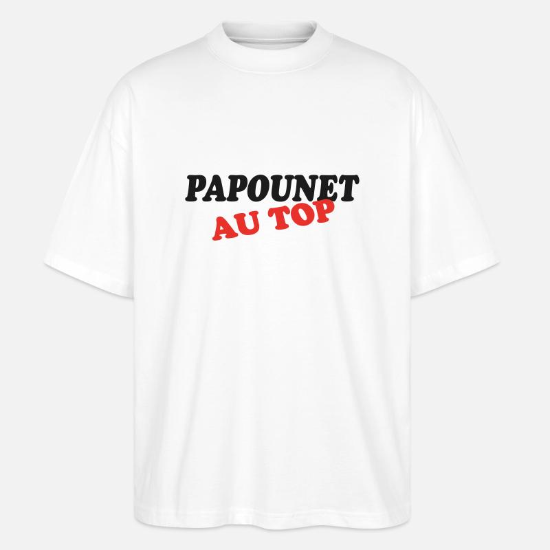 PAPUUNET AN DER SPITZE - Stanley/Stella Oversized Unisex Bio T-Shirt Blaster 2.0 - Weiß