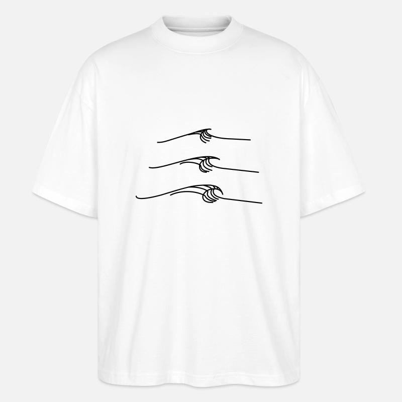 breaking wave - Stanley/Stella Oversized Unisex Bio T-Shirt Blaster 2.0 - Weiß