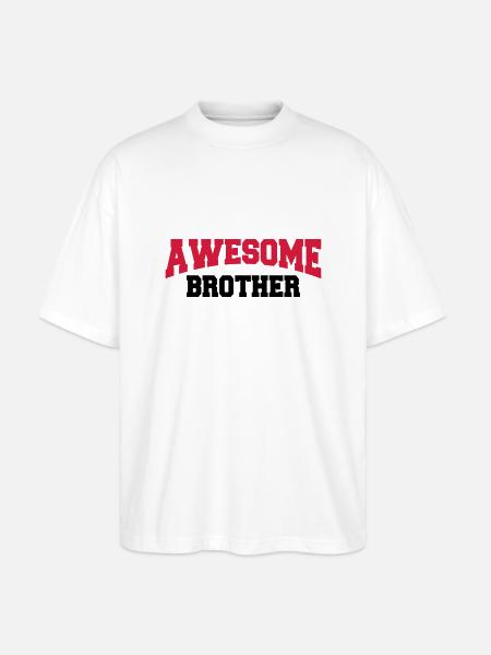 Awesome Brother - Stanley/Stella Oversized Unisex Bio T-Shirt Blaster 2.0 - Weiß