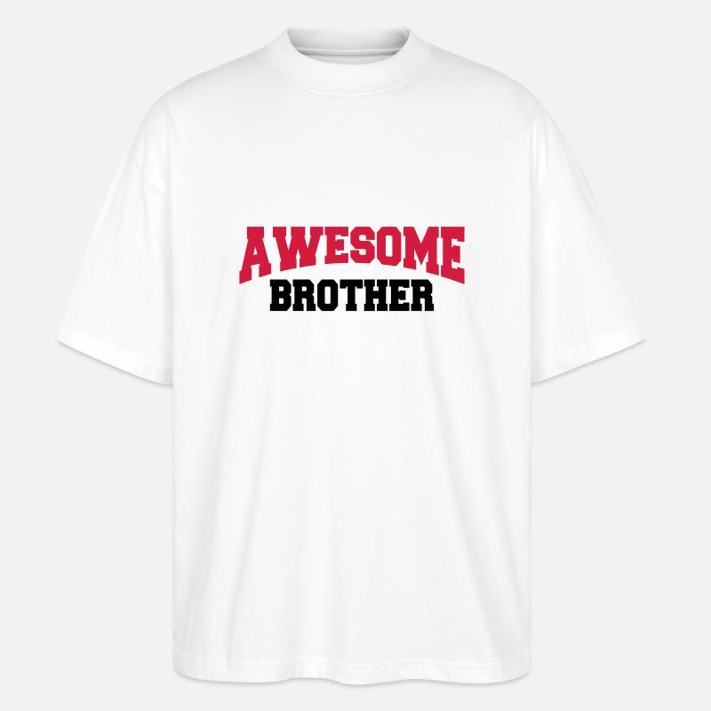 Awesome Brother - Stanley/Stella Oversized Unisex Bio T-Shirt Blaster 2.0 - Weiß