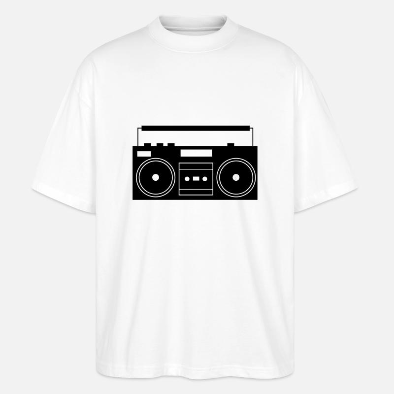 ghettoblaster_01 - T-shirt bio Blaster 2.0 coupe oversize Stanley/Stella Unisexe - blanc