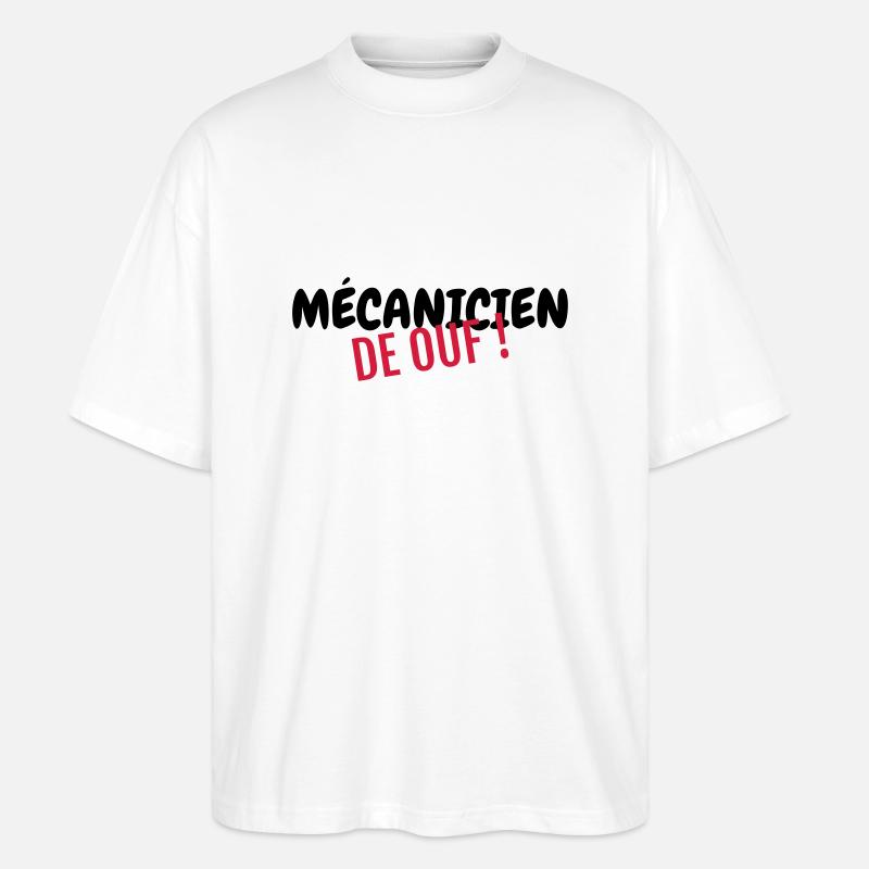 mécanique / mécanicien / mécano / garage - T-shirt bio Blaster 2.0 coupe oversize Stanley/Stella Unisexe - blanc