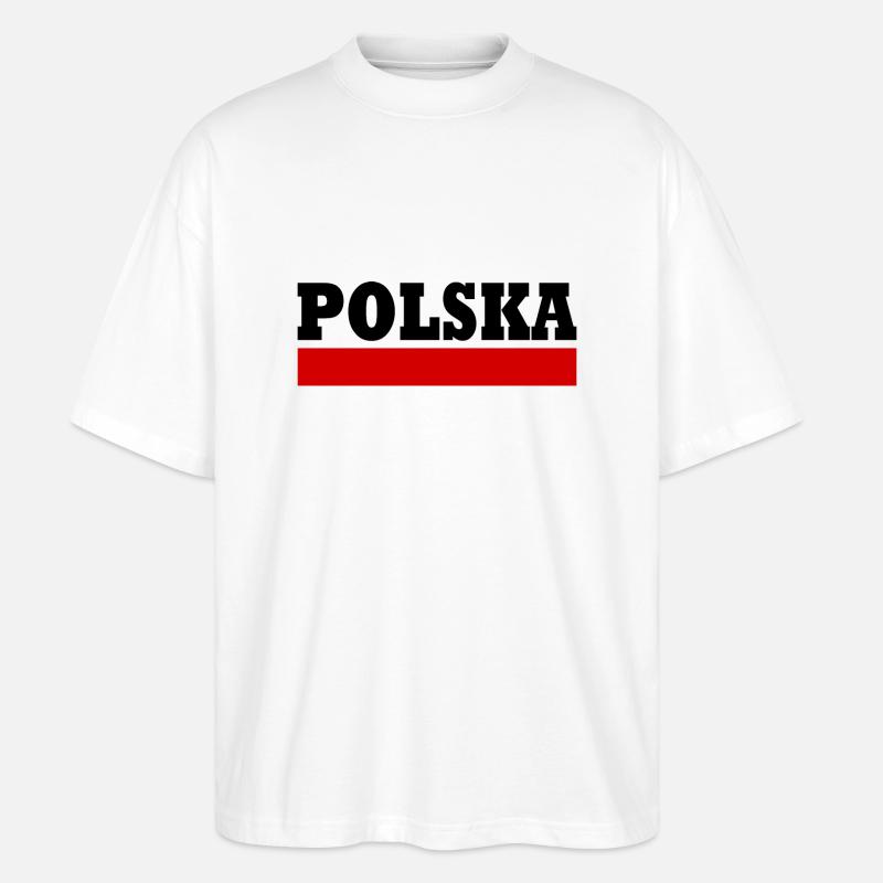 Polska - Stanley/Stella Oversized Unisex Bio T-Shirt Blaster 2.0 - Weiß