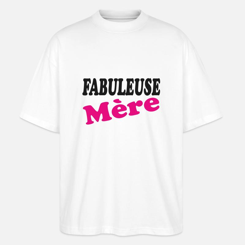 FABELHAFTE MUTTER - Stanley/Stella Oversized Unisex Bio T-Shirt Blaster 2.0 - Weiß