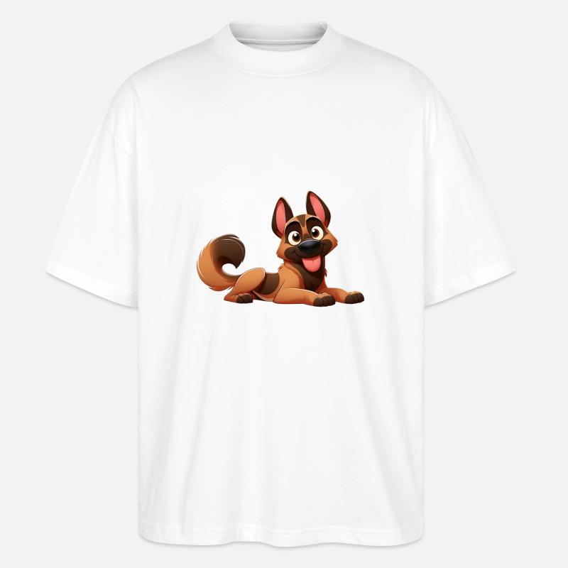 Malinois 7 - Stanley/Stella Oversized Unisex Bio T-Shirt Blaster 2.0 - Weiß