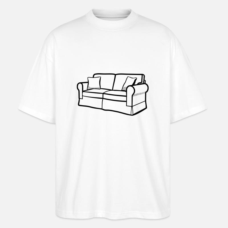 Couch - Stanley/Stella Oversized Unisex Bio T-Shirt Blaster 2.0 - Weiß