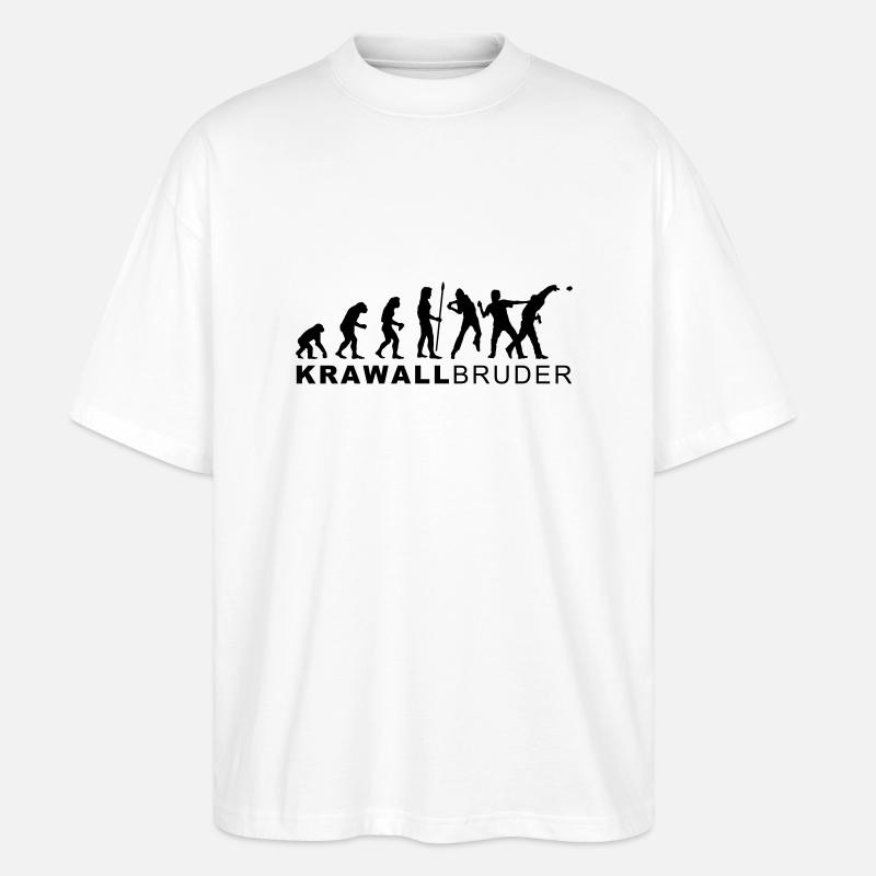 evolution_krawallbruder2 - Stanley/Stella Oversized Unisex Organic T-shirt Blaster 2.0 - white