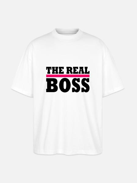 The real boss - Stanley/Stella Oversized Unisex Organic T-shirt Blaster 2.0 - white