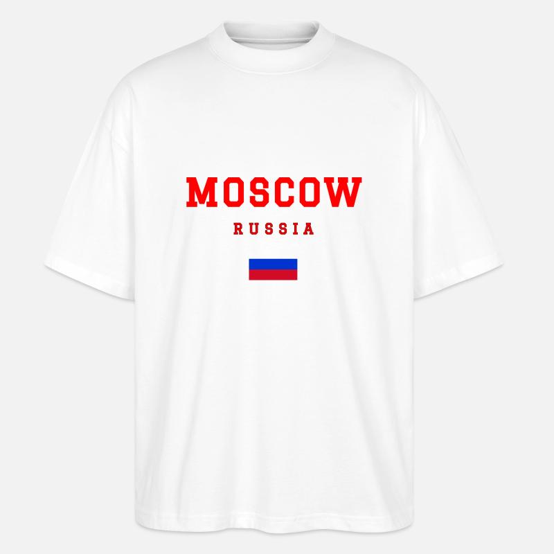 Moscou, Russie - T-shirt bio Blaster 2.0 coupe oversize Stanley/Stella Unisexe - blanc