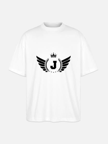 wappen j - Stanley/Stella Oversized Unisex Bio T-Shirt Blaster 2.0 - Weiß