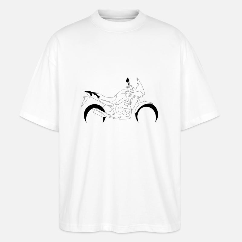 Motorrad - Stanley/Stella Oversized Unisex Bio T-Shirt Blaster 2.0 - Weiß