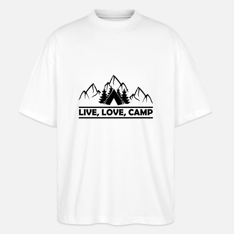 Live Love Camp - Stanley/Stella Oversized Unisex Bio T-Shirt Blaster 2.0 - Weiß