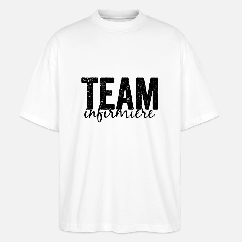 Team infirmiere - T-shirt bio Blaster 2.0 coupe oversize Stanley/Stella Unisexe - blanc