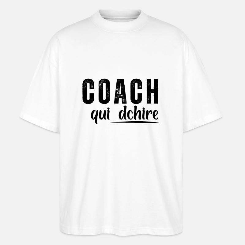 Coach Who - Stanley/Stella Oversized Unisex Organic T-shirt Blaster 2.0 - white