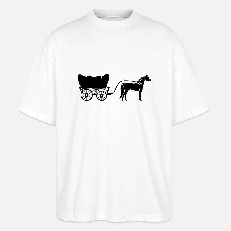 western kutsche - Stanley/Stella Oversized Unisex Bio T-Shirt Blaster 2.0 - Weiß