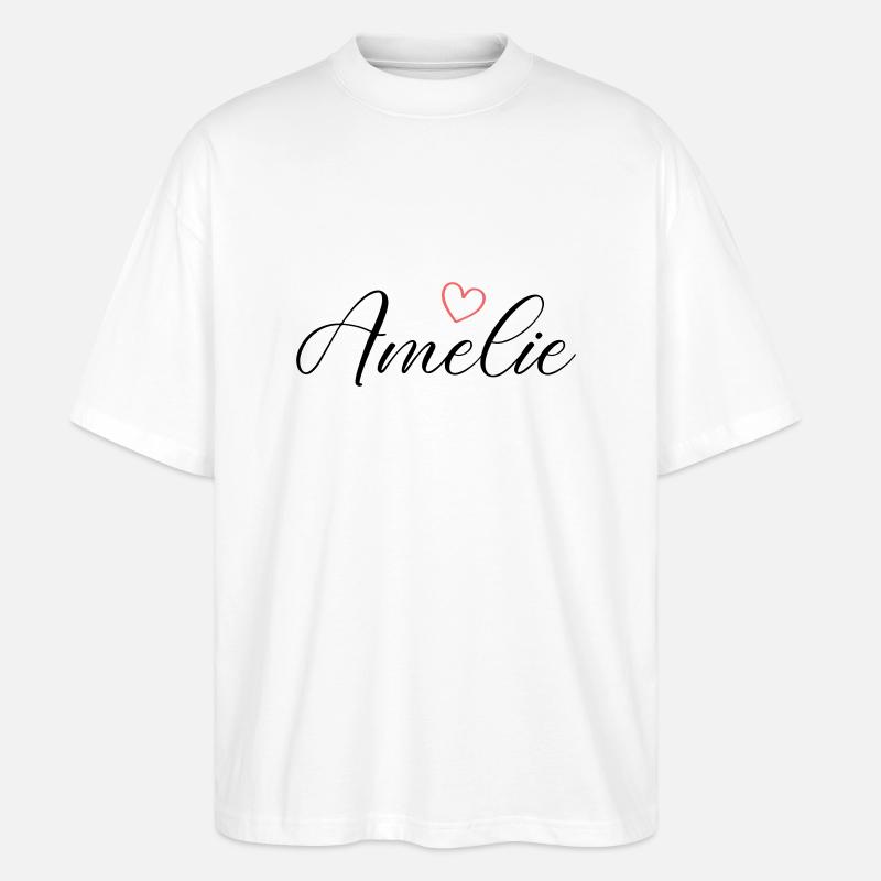 Amelie Name - Stanley/Stella Oversized Unisex Bio T-Shirt Blaster 2.0 - Weiß