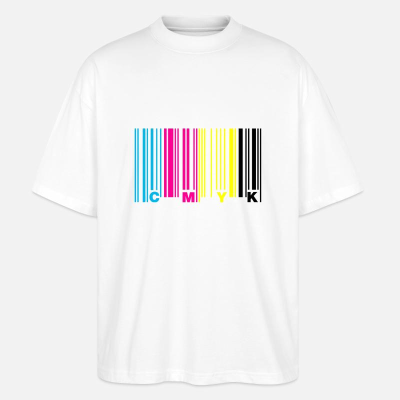 cmyk barcode - Stanley/Stella Oversized Unisex Bio T-Shirt Blaster 2.0 - Weiß