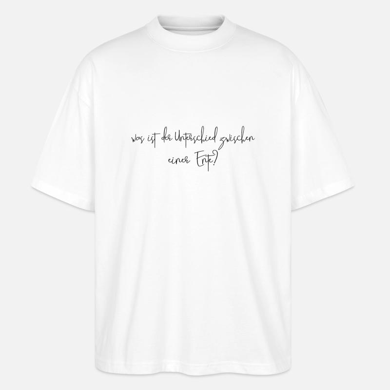 difference between a duck - Stanley/Stella Oversized Unisex Organic T-shirt Blaster 2.0 - white