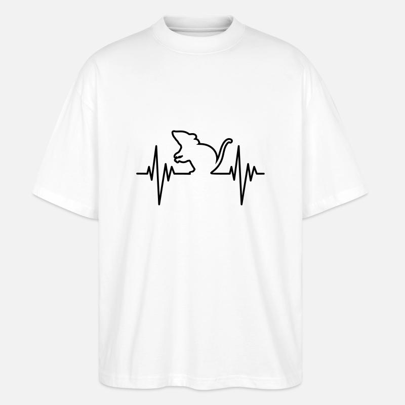 Mouse Pulse - Stanley/Stella Oversized Unisex Bio T-Shirt Blaster 2.0 - Weiß