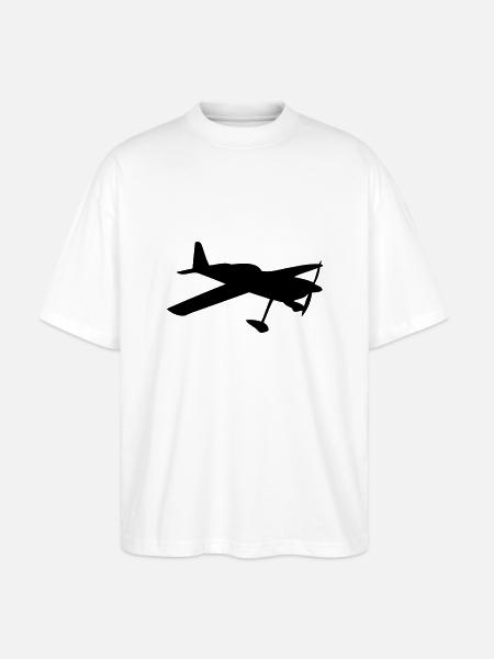 aircraft light aviation private plane - Stanley/Stella Oversized Unisex Organic T-shirt Blaster 2.0 - white